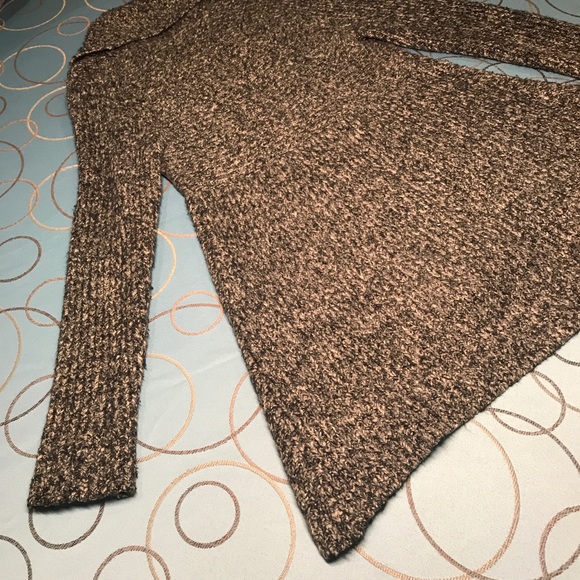 Kenzie Pretty Long Brown Open Cardigan, Size L - Picture 12 of 13